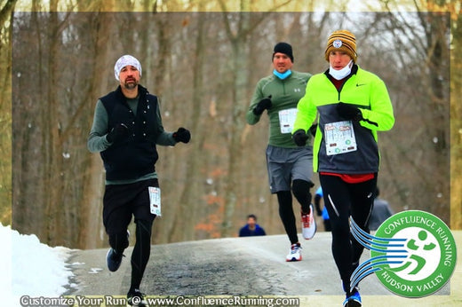 Evan Stankus running in the Elves on the Run 5k in 2020