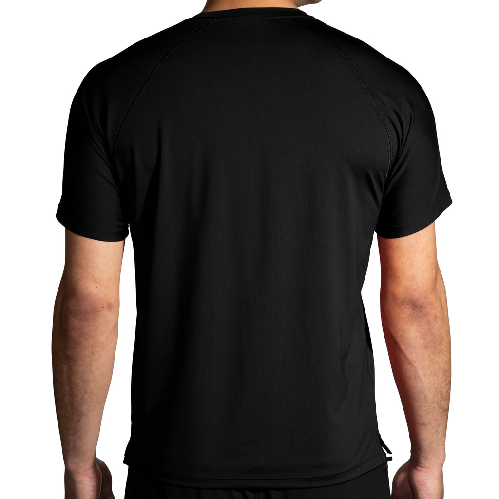 Men's Brooks Atmosphere Short Sleeve 2.0. Black. Rear view.