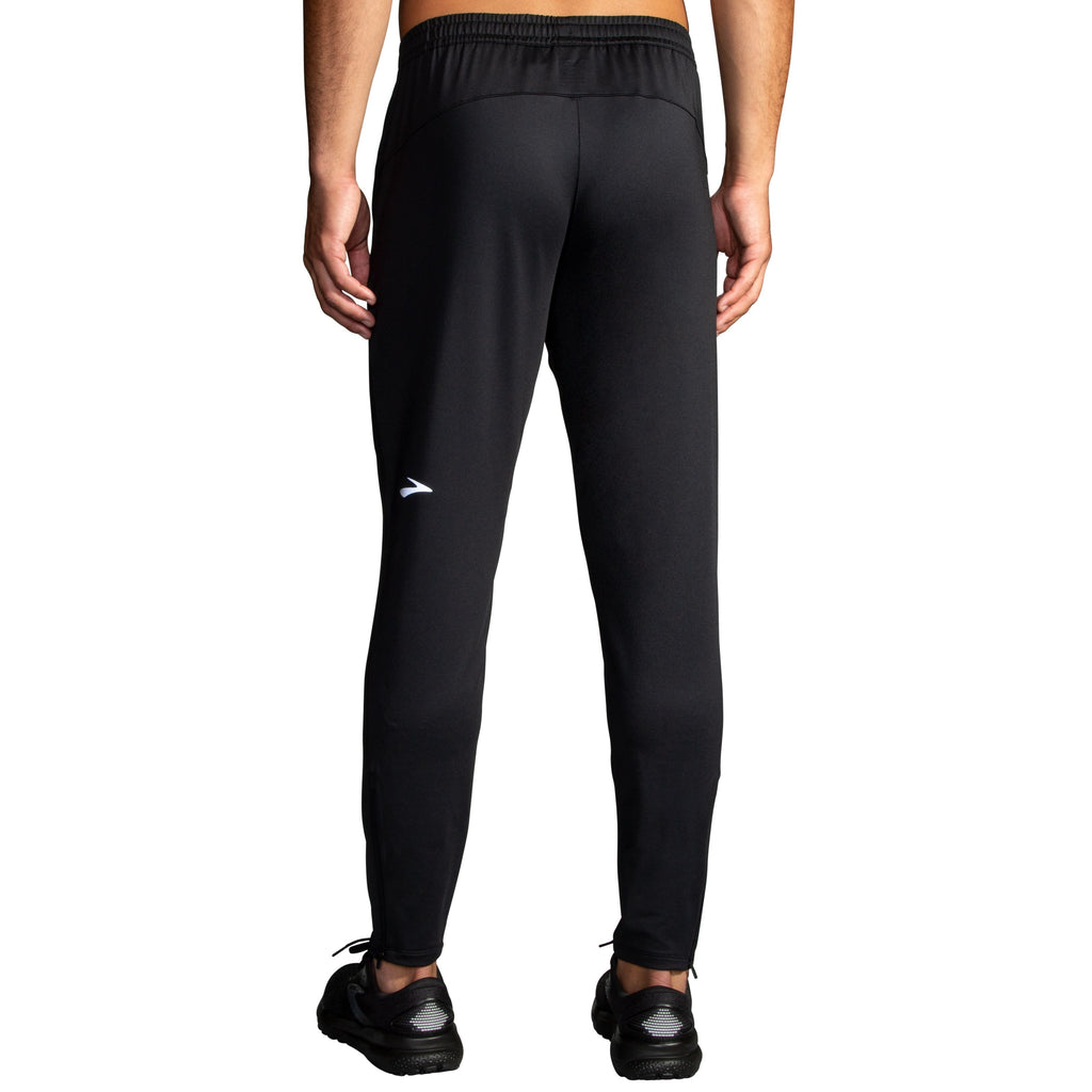 Men's Brooks Spartan Pants. Black. Rear view.