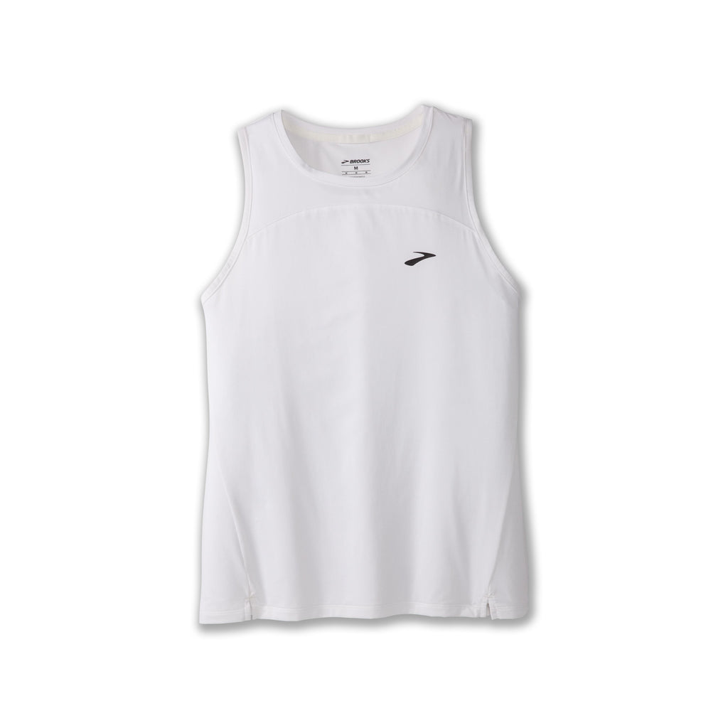 Women's Brooks Sprint Free Tank 2.0. White. White view.