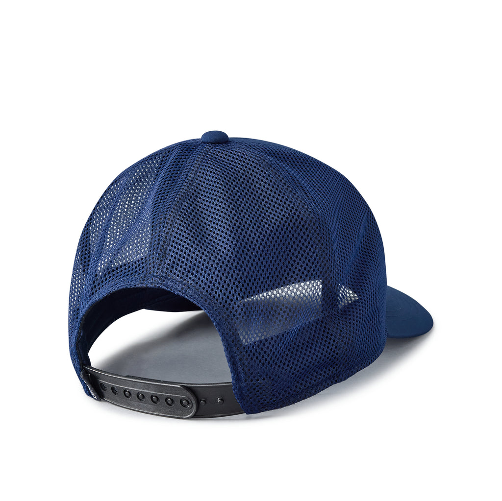 Brooks Surge Trucker Hat. Blue. Rear view.