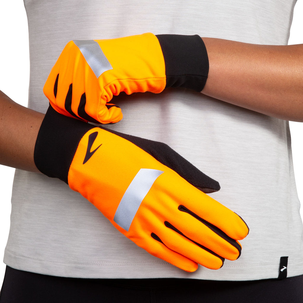 Brooks Fusion Midweight Glove 2.0. Orange/Black.