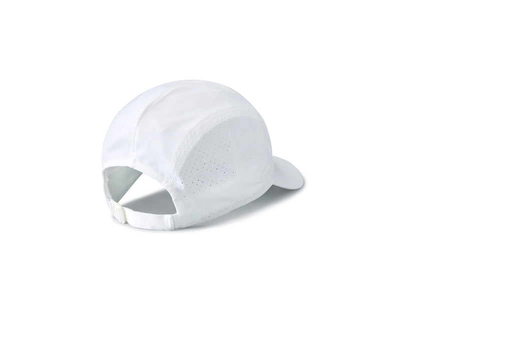 Brooks Journey Hat. White. Rear/Lateral view.