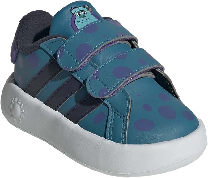 Adidas X Grand Court Sulley 2.0. Active Teal/Legend Ink/Purple Rush. Lateral view.