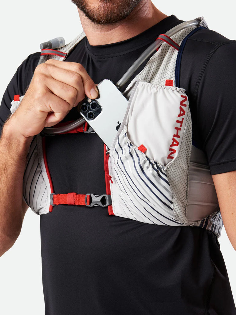 Nathan Pinnacle 12L Hydration Vest. Grey.