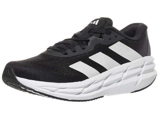 Men's Adidas Adistar 3. Black upper. White midsole. Lateral view.