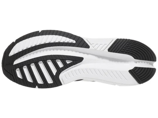 Men's Adidas Adistar 3. Black upper. White midsole. Bottom view.