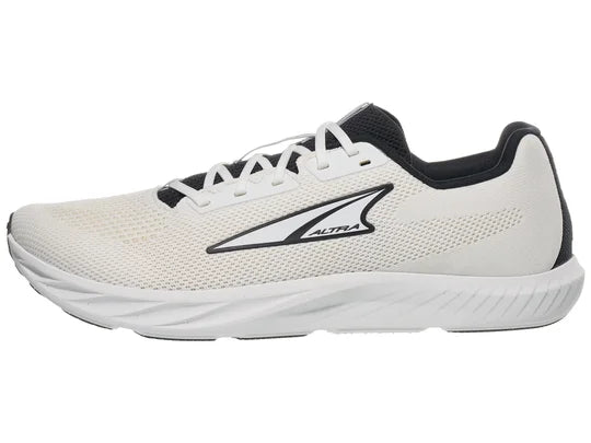 Men's Altra Escalante 4. White upper. White midsole. Lateral view.