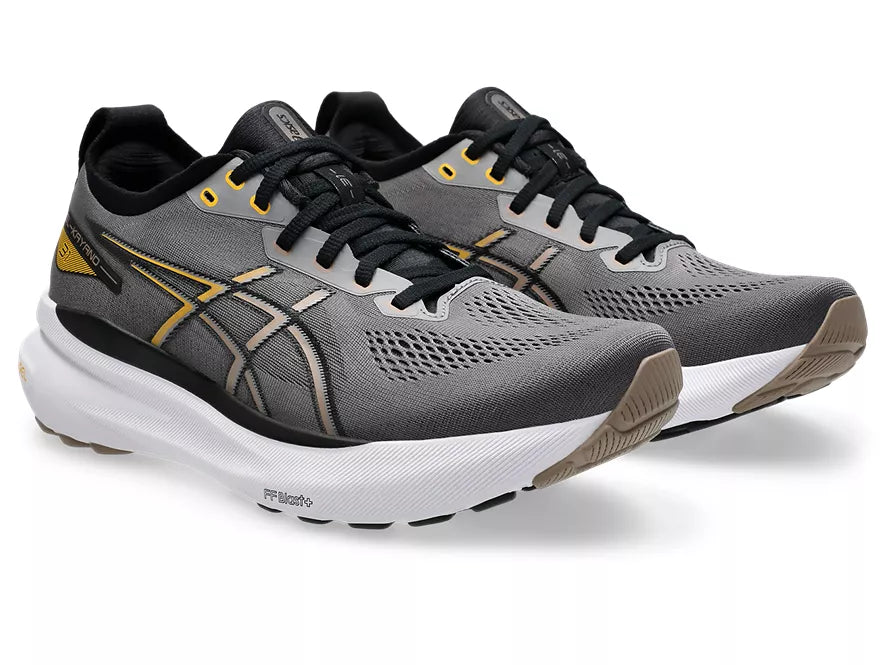 Men's Asics Gel-Kayano 31. Grey upper. White midsole. Lateral view.