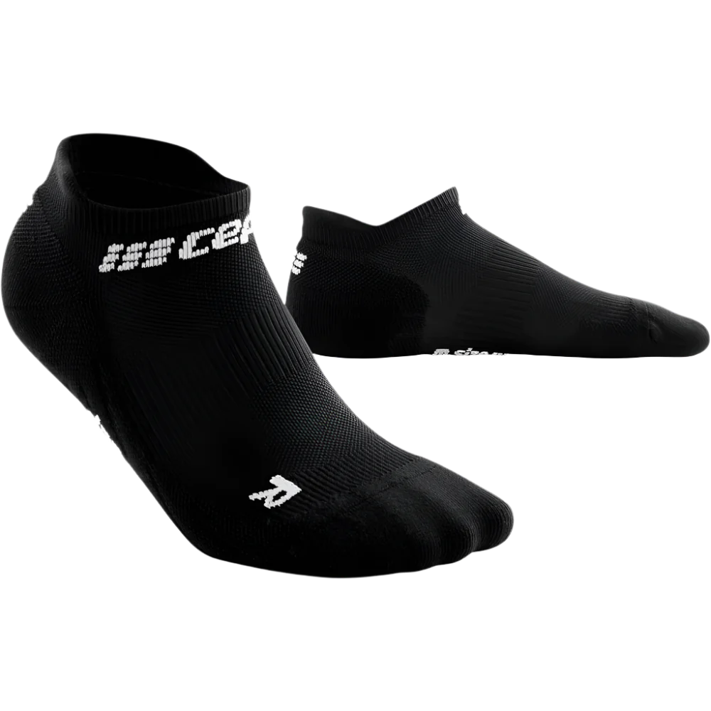 Men's CEP The Run Sock 4.0 No Show. Black.