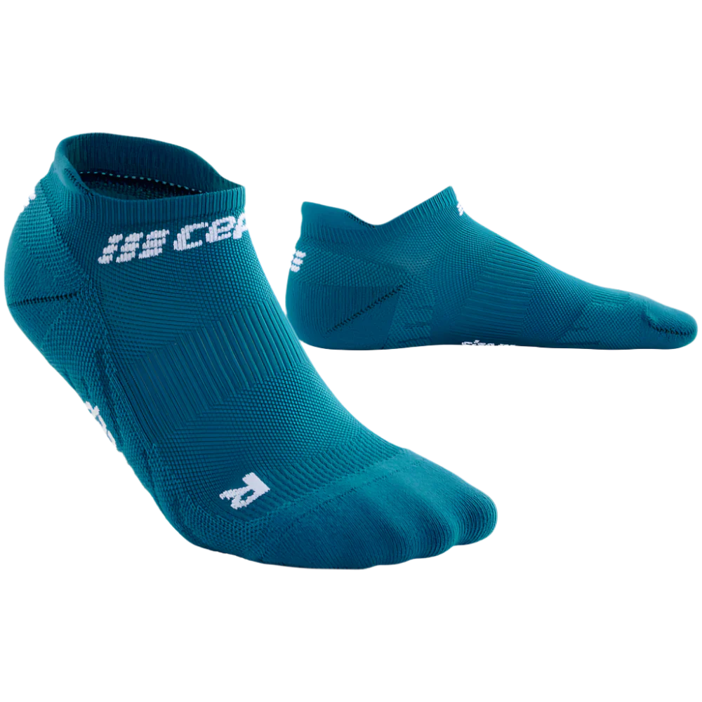 Men's CEP The Run Sock 4.0 No Show. Teal.