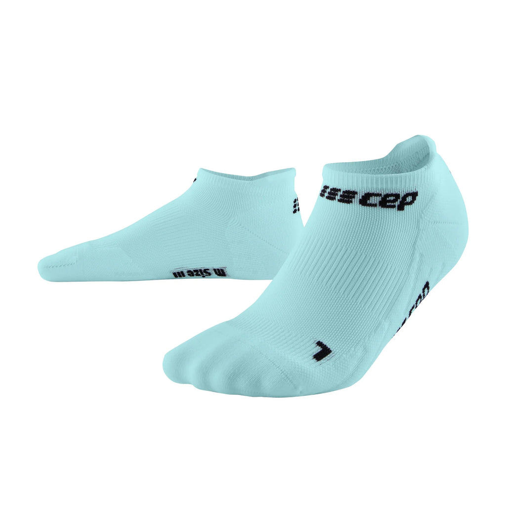 Men's CEP The Run Sock 4.0 No Show. Light Blue.