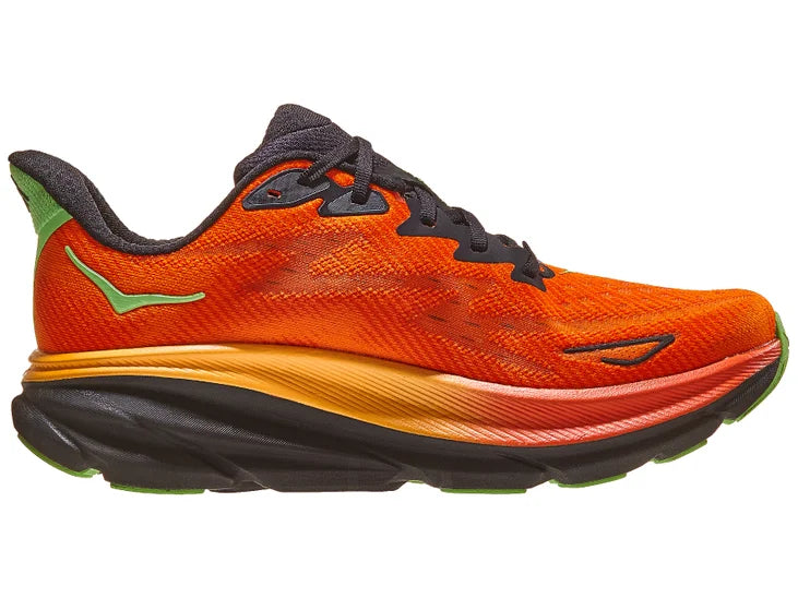 Hoka | Clifton 9 | Men's | Flame/Vibrant Orange – Confluence 