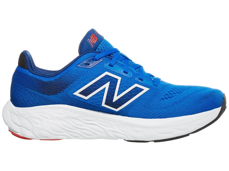 Men's New Balance 880v14. Blue upper. White midsole. Medial view.