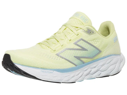 Men's New Balance Fresh Foam X 880v14. Yellow upper. White midsole. Lateral view.