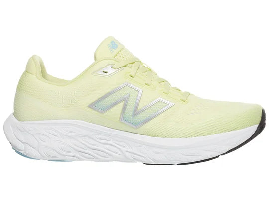 Men's New Balance Fresh Foam X 880v14. Yellow upper. White midsole. Medial view.