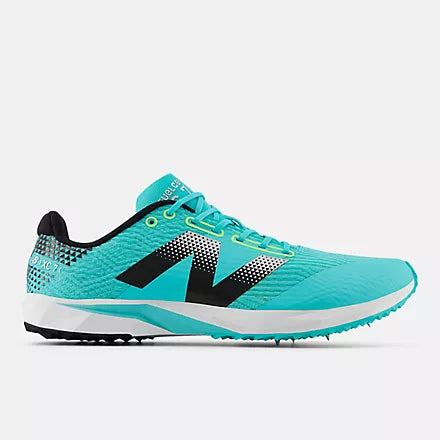 Men's New Balance FuelCell XC7 v5. Blue upper. Lateral view.