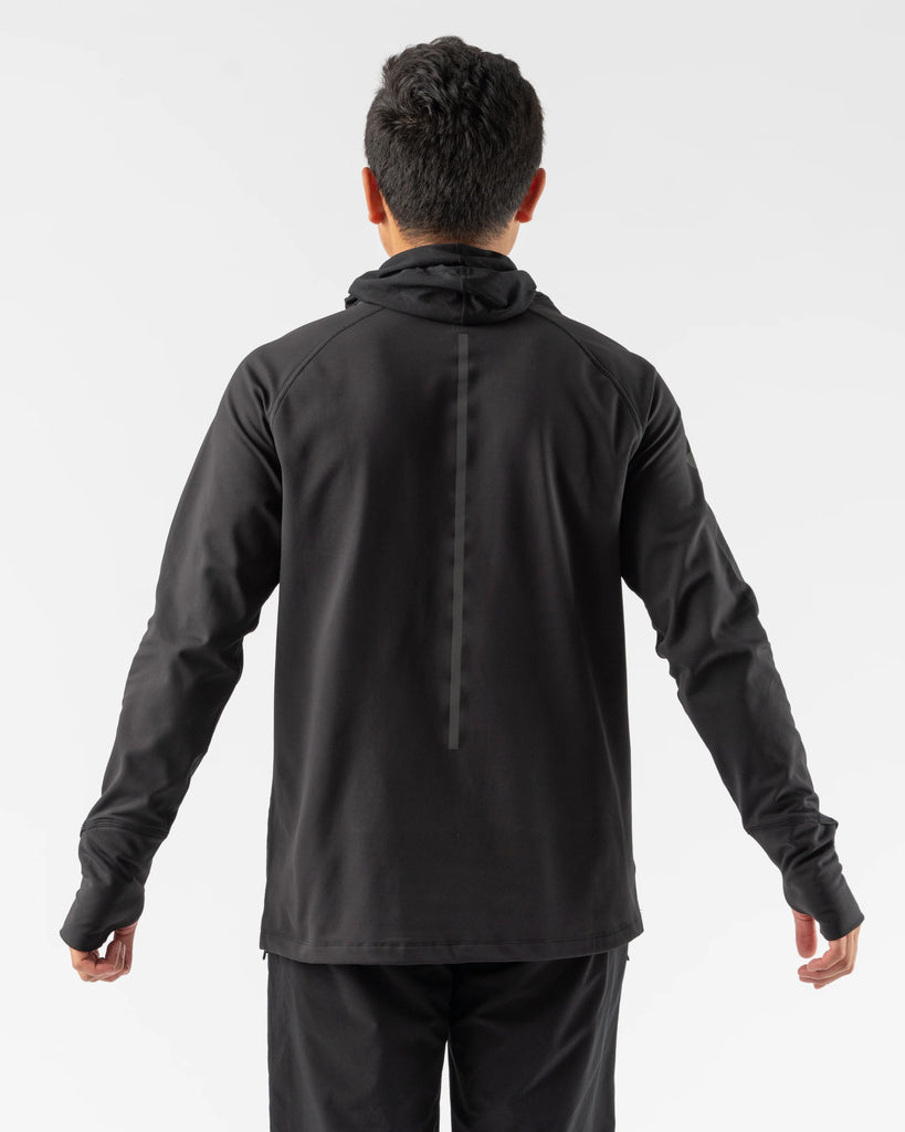 Men's rabbit Cocoon 2.0. Black. Rear view.