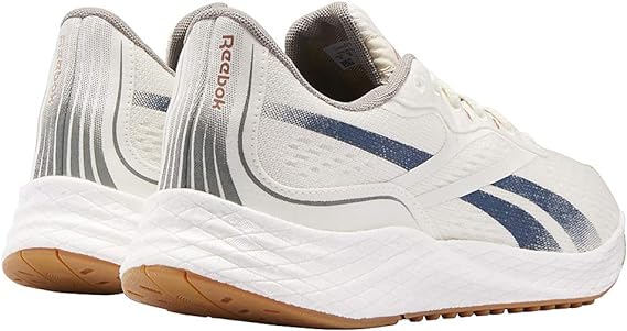 Men's Reebok Floatride Energy Grow. White upper. White midsole. Rear/Lateral view.