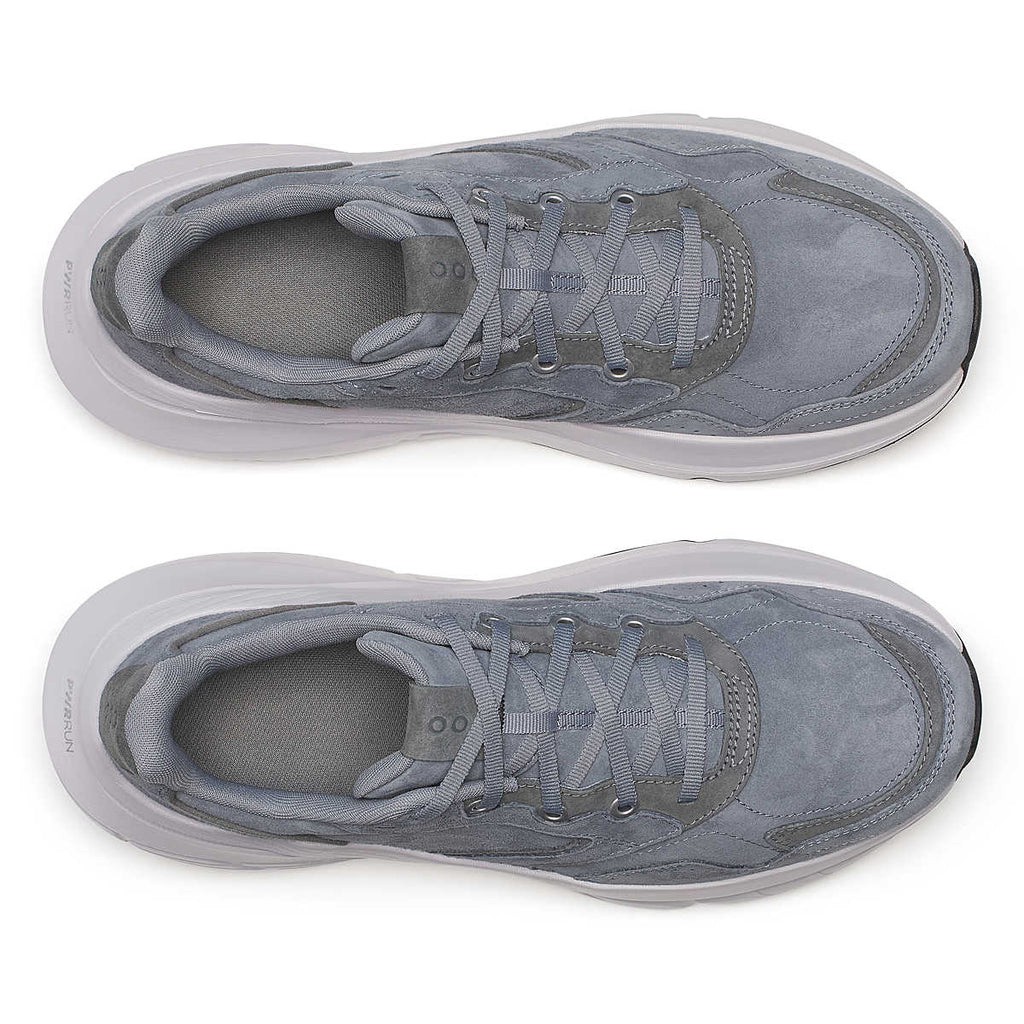 Men's Saucony Guide Metro LE. Grey upper. White midsole. Top view.
