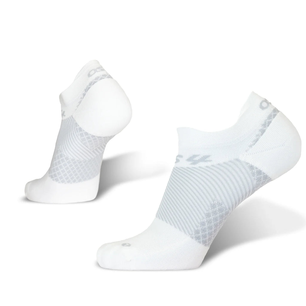 OS1st Plantar Fasciitis Socks. No Show. White.