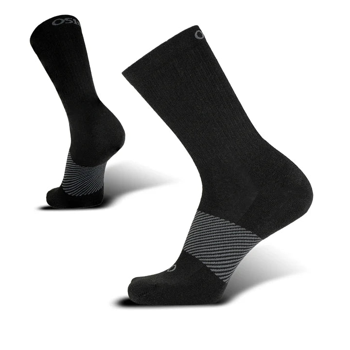 OS1st Wicked Comfort. Crew Socks. Black.