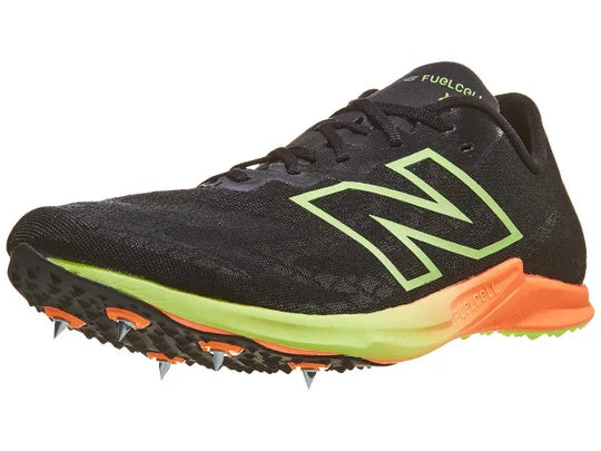 Unisex New Balance FuelCell Supercomp XC X. Black upper. Lateral view.