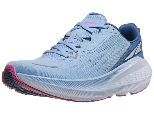 Women's Altra Forward Via. Blue upper. Blue midsole. Lateral view.