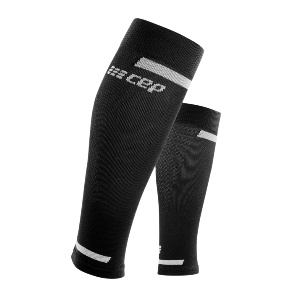 Women's CEP Calf Compression Sleeve. Black. Lateral view.