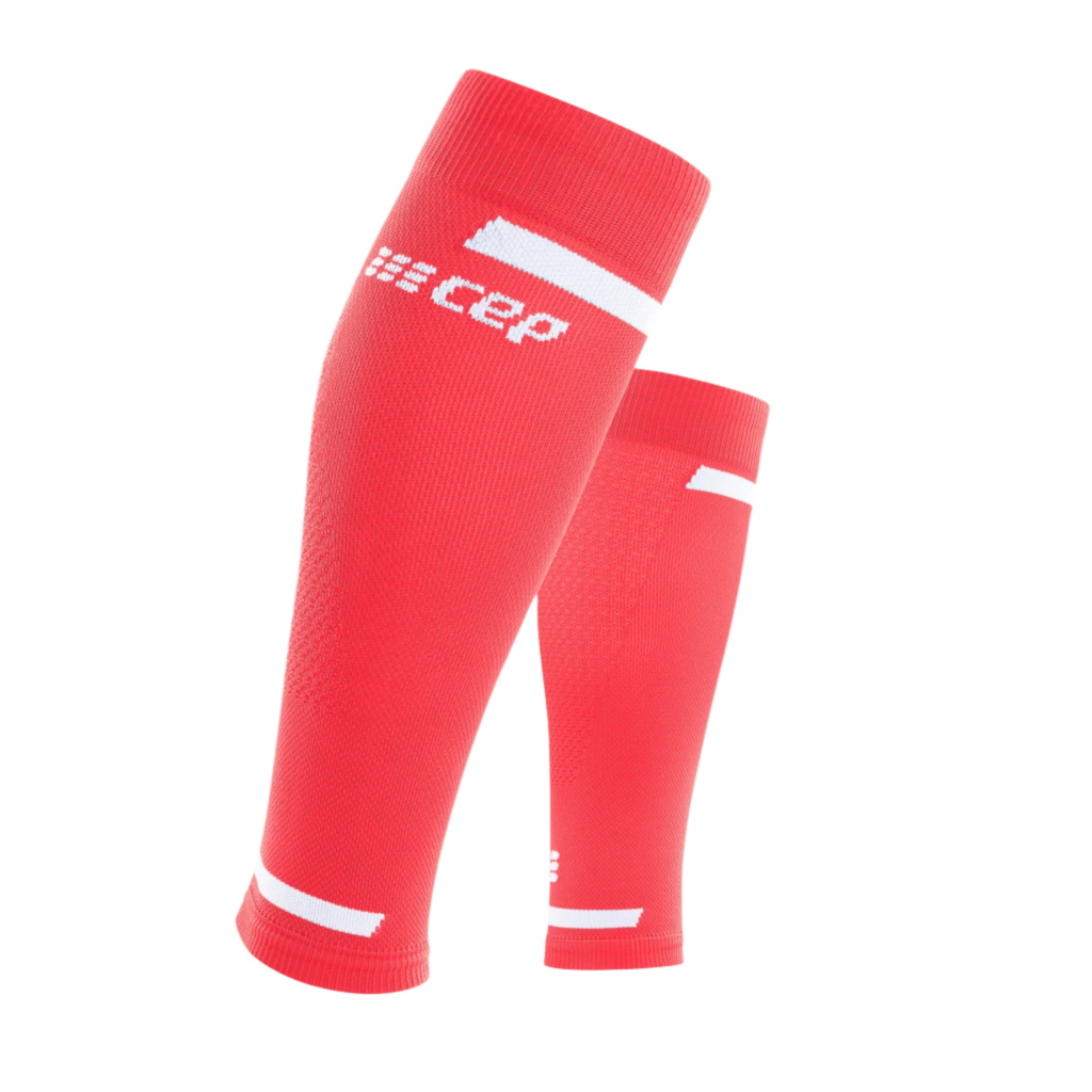 Women's CEP Calf Compression Sleeve. Pink. Lateral view.