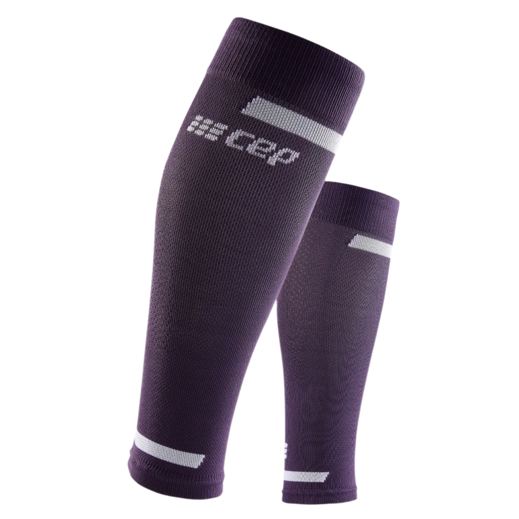 Women's CEP Calf Compression Sleeve. Purple. Lateral view.