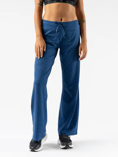 Women's rabbit EZ Pants. Navy. Front view.