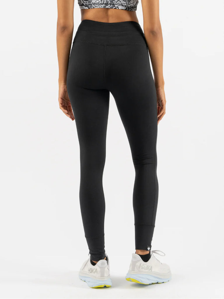 Women's rabbit EZ Tights High Rise. Black. Rear view.