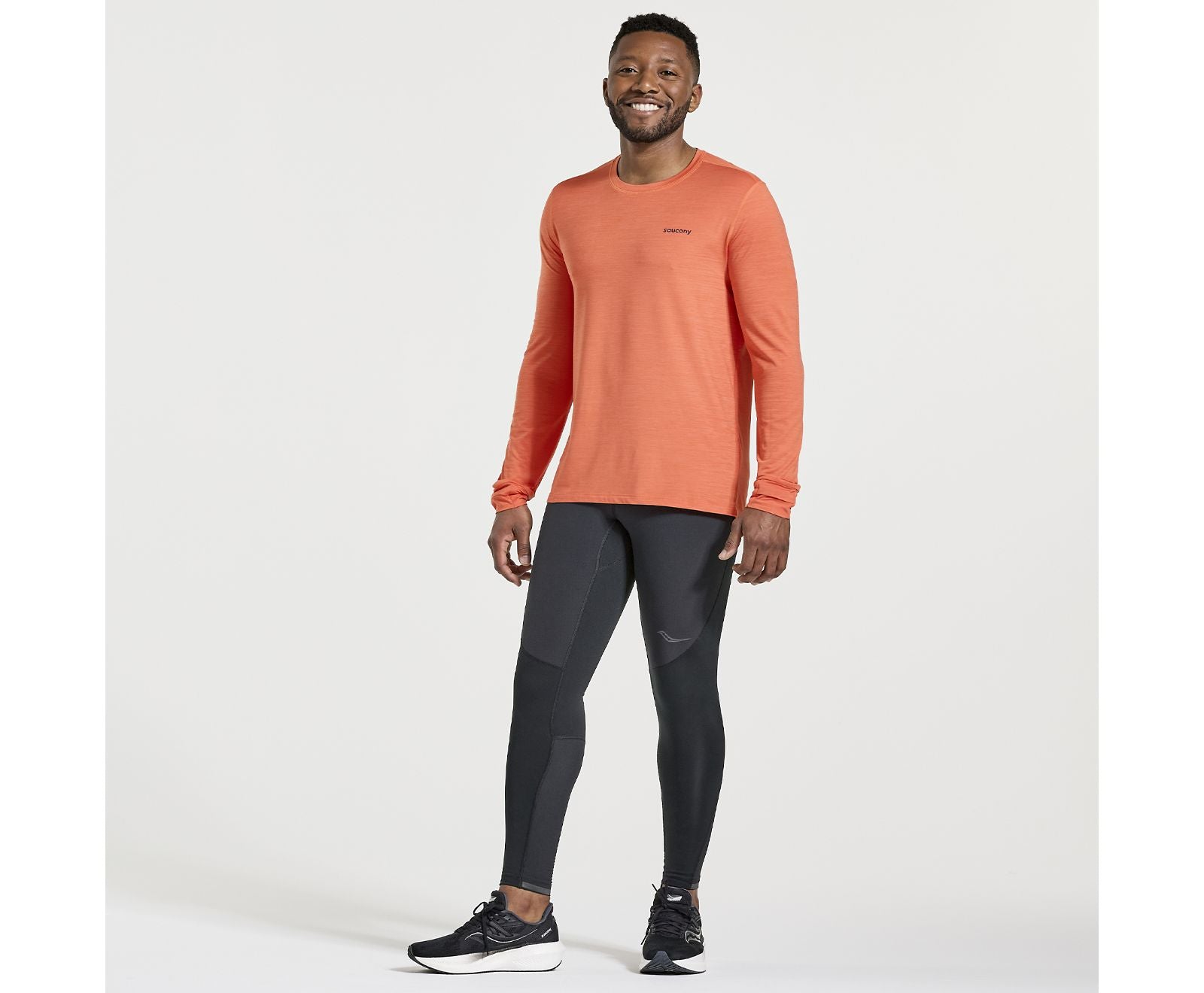 Saucony Boulder Base Layer Men's Ember Heather – Confluence Running  Company